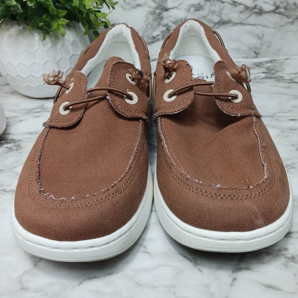 VIONIC Beach Mens 8 Brown Skipper Slip-On Casual Comfort Shoes - Picture 3 of 8